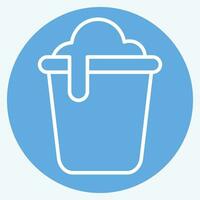 Icon Bucket. related to Cleaning symbol. blue eyes style. simple design editable. simple illustration vector