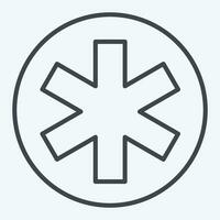 Icon Emergency. related to World Cancer symbol. line style. simple design editable. simple illustration vector