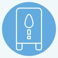 Icon Wet Floor Sign. related to Cleaning symbol. blue eyes style. simple design editable. simple illustration vector
