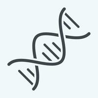 Icon DNA. related to World Cancer symbol. glyph style. simple design editable. simple illustration vector