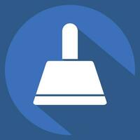 Icon Dustpan. related to Cleaning symbol. long shadow style. simple design editable. simple illustration vector