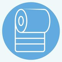 Icon Toilet Paper. related to Cleaning symbol. blue eyes style. simple design editable. simple illustration vector