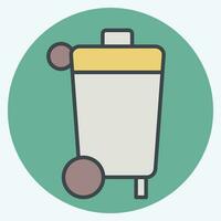 Icon Garbage Bin. related to Cleaning symbol. color mate style. simple design editable. simple illustration vector