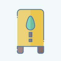 Icon Wet Floor Sign. related to Cleaning symbol. doodle style. simple design editable. simple illustration vector