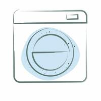 Icon Washing Machine. related to Cleaning symbol. Color Spot Style. simple design editable. simple illustration vector