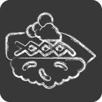 Icon Kohada. related to Sushi symbol. chalk Style. simple design editable. simple illustration vector