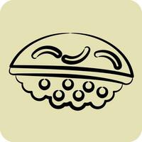 Icon Hirame. related to Sushi symbol. hand drawn style. simple design editable. simple illustration vector