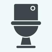 Icon Toilet. related to Cleaning symbol. glyph style. simple design editable. simple illustration vector