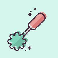 Icon Toilet Brush 2. related to Cleaning symbol. MBE style. simple design editable. simple illustration vector