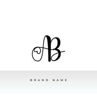 Letter A and B logo or AB initials two modern monogram symbol concept. Creative Line sign design. Graphic Alphabet Symbol for Corporate Business Identity. Vector illustration Logo Design.