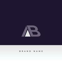 Letter A and B logo or AB initials two modern monogram symbol concept. Creative Line sign design. Graphic Alphabet Symbol for Corporate Business Identity. Vector illustration Logo Design.