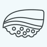 Icon Buri. related to Sushi symbol. line style. simple design editable. simple illustration vector