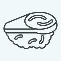 Icon Madai. related to Sushi symbol. line style. simple design editable. simple illustration vector