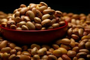 Simple backdrop showcasing beans, uncluttered and straightforward AI Generated photo