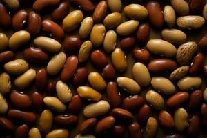 A backdrop of beans offering ample negative space for creativity AI Generated photo