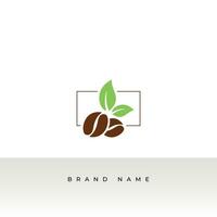 Initial coffee bean logo template design in Multiple shape. Logo icon design template elements. Monogram. Linear logo. Simple vector sign illustration in a modern style.