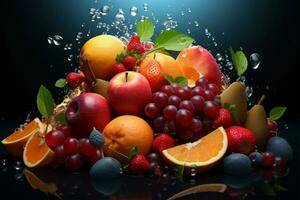 Illustrative depiction of fruit concepts, conveying creative and imaginative ideas AI Generated photo
