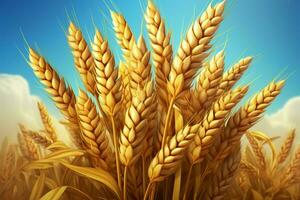 An in game icon portraying a scenic wheat field for user interfaces AI Generated photo