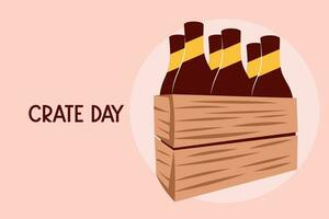 Crate day national celebration in Canada. Beer bottles vector