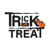 Isolated halloween lettering with ornaments Vector illustration