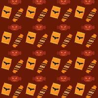 Halloween candies pattern background Vector illustration