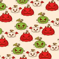 Halloween pumpkin pattern background Vector illustration