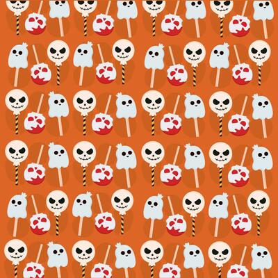 Halloween candies pattern background Vector illustration