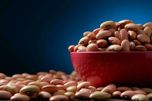 A minimalist presentation of beans against a straightforward backdrop AI Generated photo