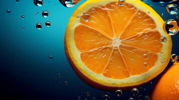 Orange background with water drop photo