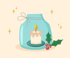 Candle in the jar vector