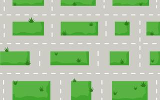 The background with roadways and sections of lawn between them vector