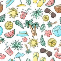 Summer seamless pattern vector