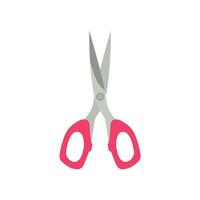 Scissors flat design vector illustration. Hand drawn professional pair of cutting hair or needlework. Craft and scissoring flat creative. Cartoon collection scissors paper cut.