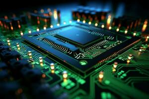 Innovative circuit board grown organically, powered by alien bio computing technology AI Generated photo