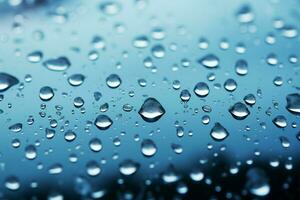 Atmospheric interplay Raindrops on glass during changing sky conditions AI Generated photo