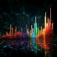 Vibrant business graph illustrates stock trading profits, losses, and future trends For Social Media Post Size AI Generated photo