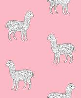 Vector seamless pattern of llama