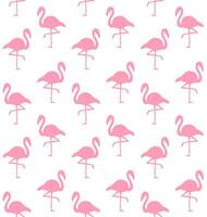 Vector seamless pattern of flamingo silhouette