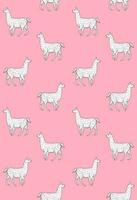 Vector seamless pattern of llama