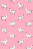 Vector seamless pattern of llama