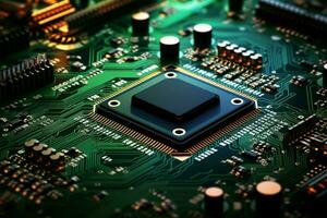 Circuit boards are vital components in the functionality of electronic devices AI Generated photo