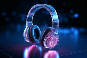 3D rendered gaming headset, an electronic device for immersive audio experiences AI Generated photo