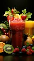 Experience a fusion of natures bounty in our wholesome smoothies Vertical Mobile Wallpaper AI Generated photo