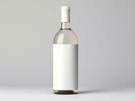 Wine bottle packaging mockup with isolated background AI Generative photo