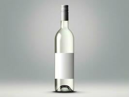 Wine bottle packaging mockup with isolated background AI Generative photo