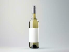 Wine bottle packaging mockup with isolated background AI Generative photo