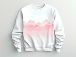 Sweatshirt mockup with isolated white background AI Generative photo