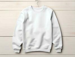 Sweatshirt mockup with isolated white background AI Generative photo