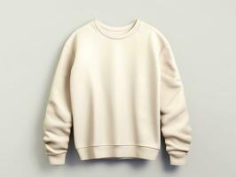 Sweatshirt mockup with isolated white background AI Generative photo