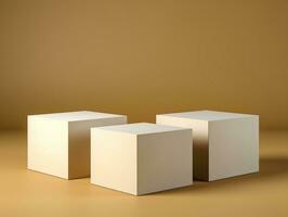 Cartons box mockup with isolated background AI Generative photo